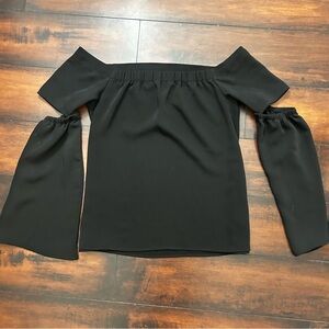 Express Women's Off the Shoulder Black Blouse